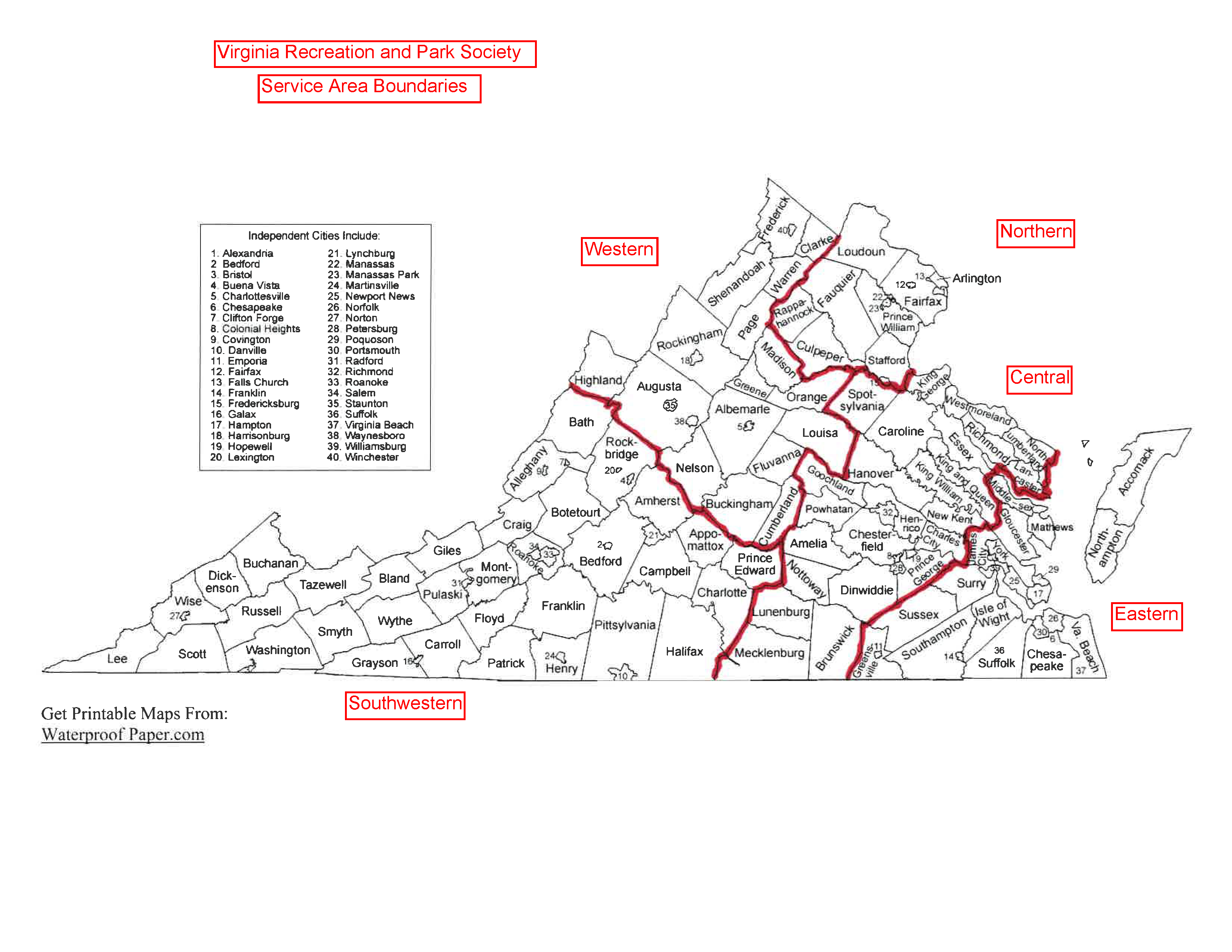 Service Area Map